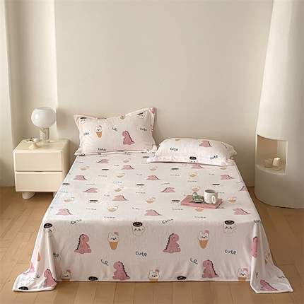 91家纺网 家纺一手货源 找家纺 （总）时光里 2023新款全消光加厚牛奶绒印花单品单床单