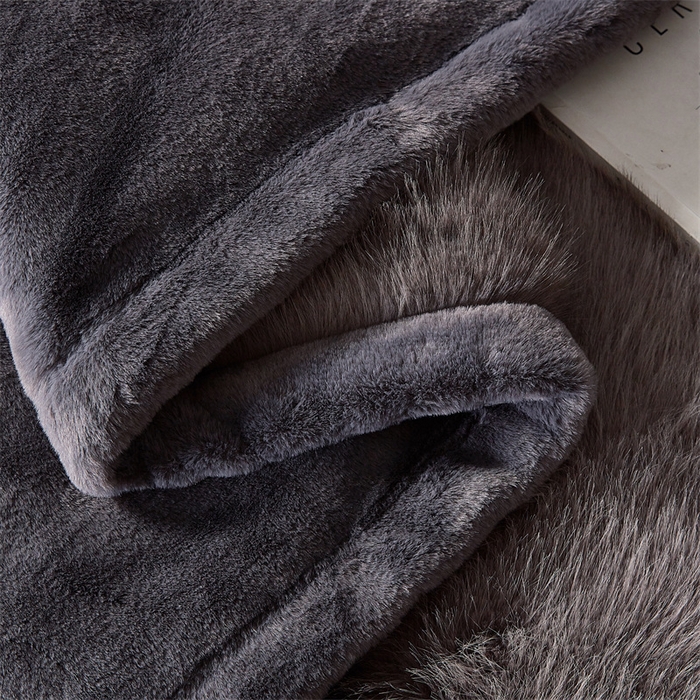 91家纺网 家纺一手货源 找家纺 凯轩毛毛毯毯子网销专供 23新款芭莎仿毛皮毛毯毯子 虎皮灰
