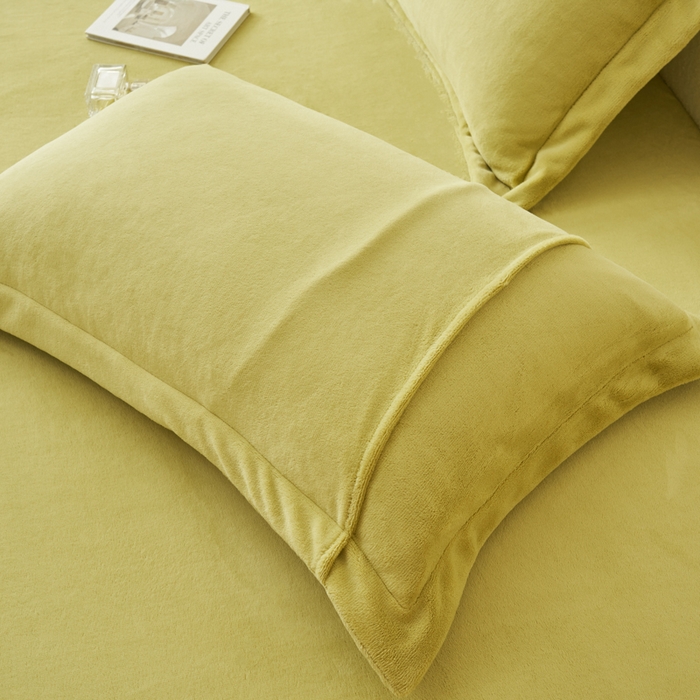 91家纺网 家纺一手货源 找家纺 艾佳 2025新款高克重加厚保暖牛奶绒床单 牛奶绒绿