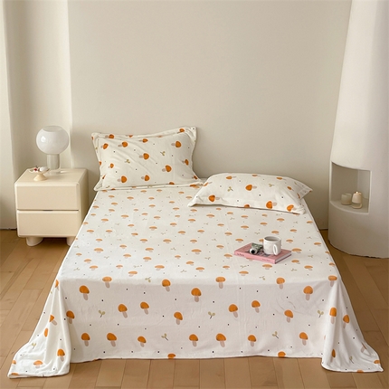 91家纺网 家纺一手货源 找家纺 （总）时光里 2023新款全消光加厚牛奶绒印花单品单床单