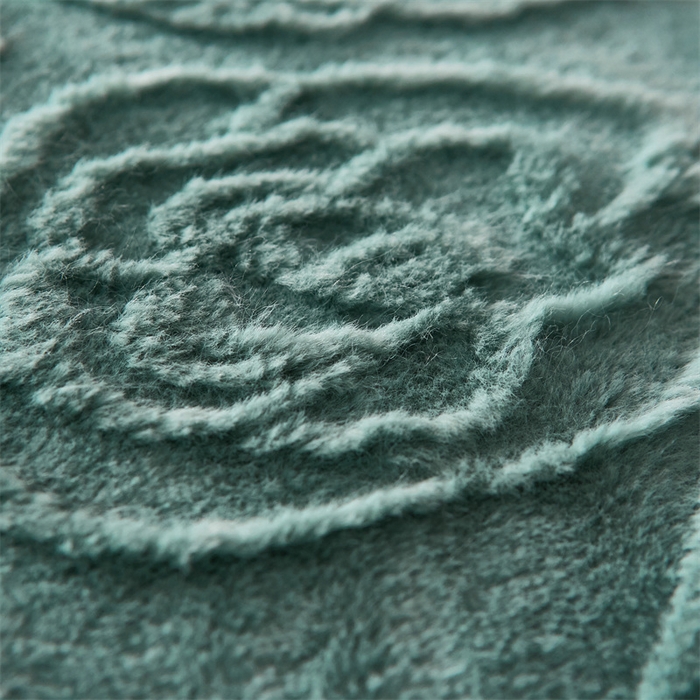 91家纺网 家纺一手货源 找家纺 凯轩毛毛毯毯子网销专供 23新款仿皮草提花毛毯毯子 恋爱兰绿