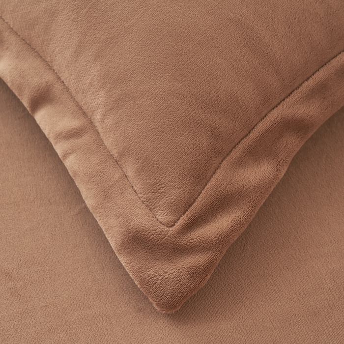 91家纺网 家纺一手货源 找家纺 艾佳 2025新款高克重加厚保暖牛奶绒床单 牛奶绒咖