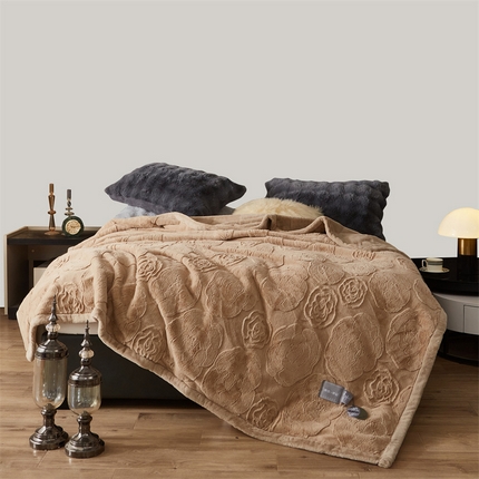 91家纺网 家纺一手货源 找家纺 （总）凯轩毛毛毯毯子网销专供 23新款仿皮草提花毛毯毯子