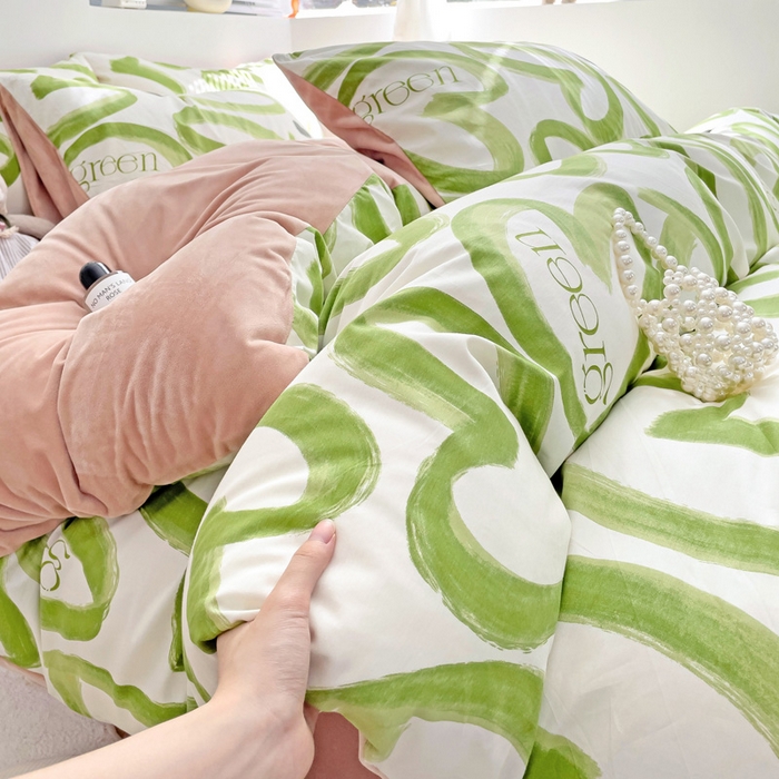 91家纺网 家纺一手货源 找家纺 （总）盛馨家纺 2023新款棉加绒A版高支高密13372全棉加B版加厚宝宝绒牛奶绒床单床笠四件套