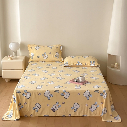 91家纺网 家纺一手货源 找家纺 （总）时光里 2023新款全消光加厚牛奶绒印花单品单床单