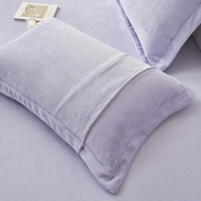 91家纺网 家纺一手货源 找家纺 艾佳 2025新款高克重加厚保暖牛奶绒床单 牛奶绒紫