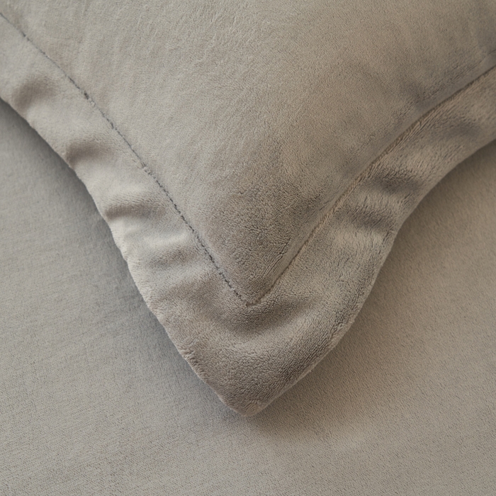 91家纺网 家纺一手货源 找家纺 艾佳 2025新款高克重加厚保暖牛奶绒床单 牛奶绒灰