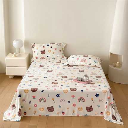 时光里 2023新款全消光加厚牛奶绒印花单品单床单 肖恩