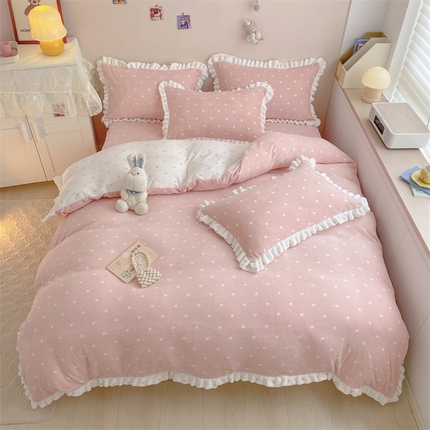 91家纺网 家纺一手货源 找家纺 （总）静家居 秋冬直播双面牛奶绒印花绒四件套 风格二