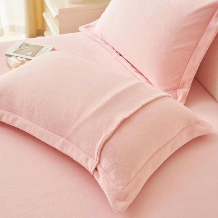 91家纺网 家纺一手货源 找家纺 艾佳 2025新款高克重加厚保暖牛奶绒床单 牛奶绒粉