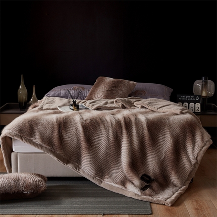 91家纺网 家纺一手货源 找家纺 （总）凯轩毛毛毯毯子网销专供 23新款芭莎仿毛皮毛毯毯子