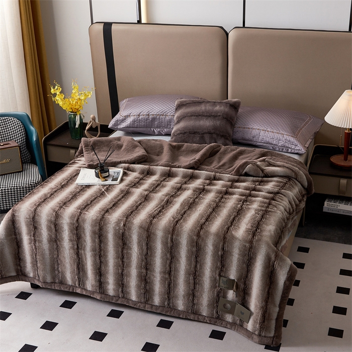 91家纺网 家纺一手货源 找家纺 （总）凯轩毛毛毯毯子网销专供 23新款新款仿雪貂绒毛毯毯子