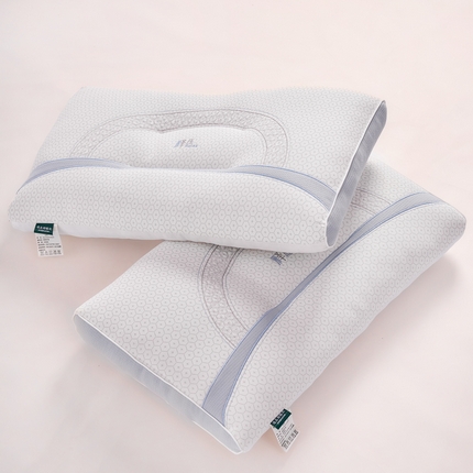 （总）依米娜家纺    新款天丝针织棉释压枕芯乳胶枕头