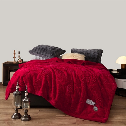 91家纺网 家纺一手货源 找家纺 （总）凯轩毛毛毯毯子网销专供 23新款仿皮草提花毛毯毯子