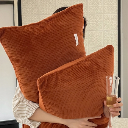 91家纺网 家纺一手货源 找家纺 （总）时光里 2023新款全消光华夫格绒枕套