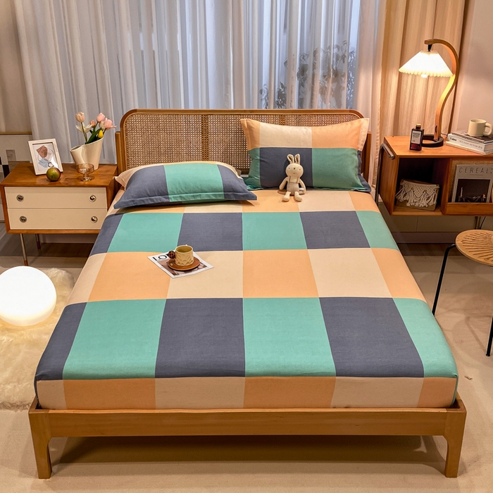 91家纺网 家纺一手货源 找家纺 丝芙妮家居（原乐视家纺） 2024新款全棉磨毛单品床笠 洛卡迪