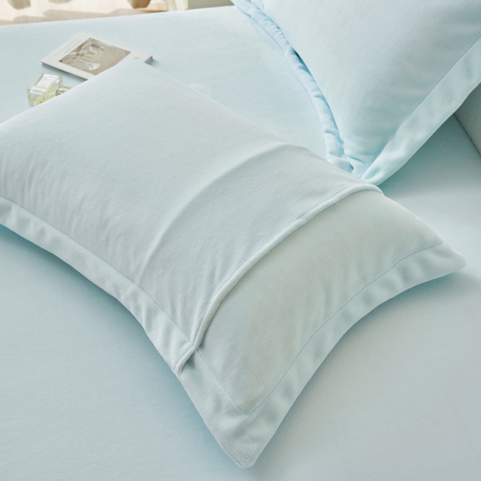 91家纺网 家纺一手货源 找家纺 艾佳 2025新款高克重加厚保暖牛奶绒床单 牛奶绒梦幻蓝