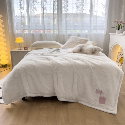 91家纺网 家纺一手货源 找家纺 （总）凯轩毛毛毯毯子网销专供 2024新款公主貂仿皮草毛毯毯子终版