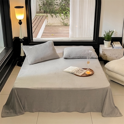 91家纺网 家纺一手货源 找家纺 （总）时光里 2023新款全消光华夫格绒-单床单