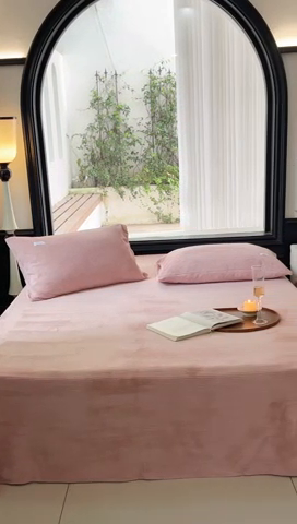 91家纺网 家纺一手货源 找家纺 （总）时光里 2023新款全消光华夫格绒-单床单