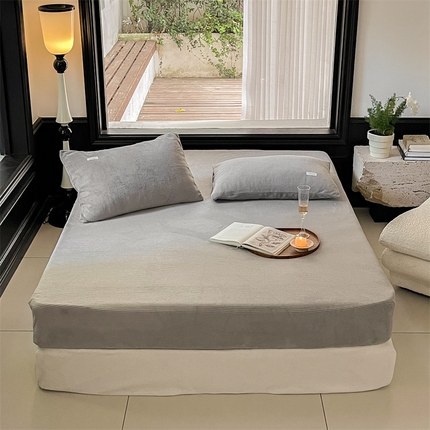 91家纺网 家纺一手货源 找家纺 （总）时光里 2023新款全消光华夫格绒-单床笠