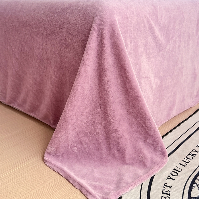 91家纺网 家纺一手货源 找家纺 凡客家居 2023新款毛巾绣牛奶绒四件套 伊莲娜-豆沙