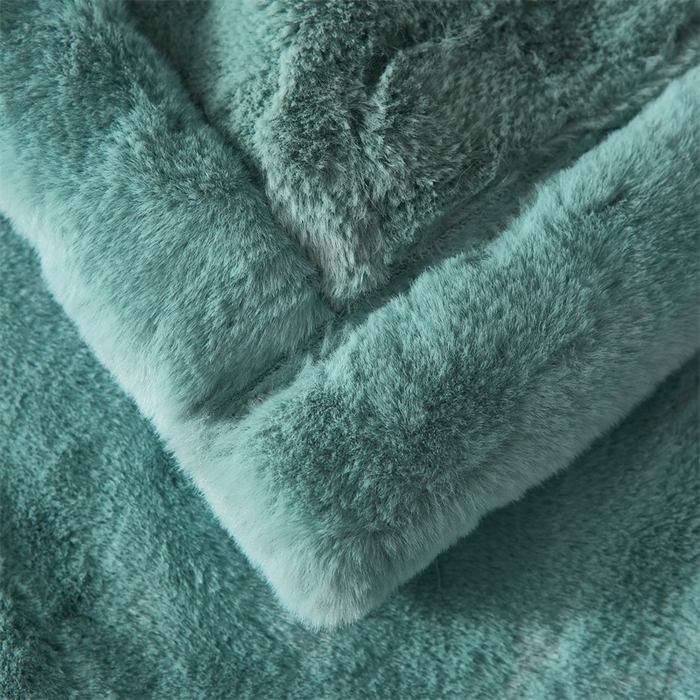 91家纺网 家纺一手货源 找家纺 凯轩毛毛毯毯子网销专供 23新款仿皮草提花毛毯毯子 恋爱兰绿