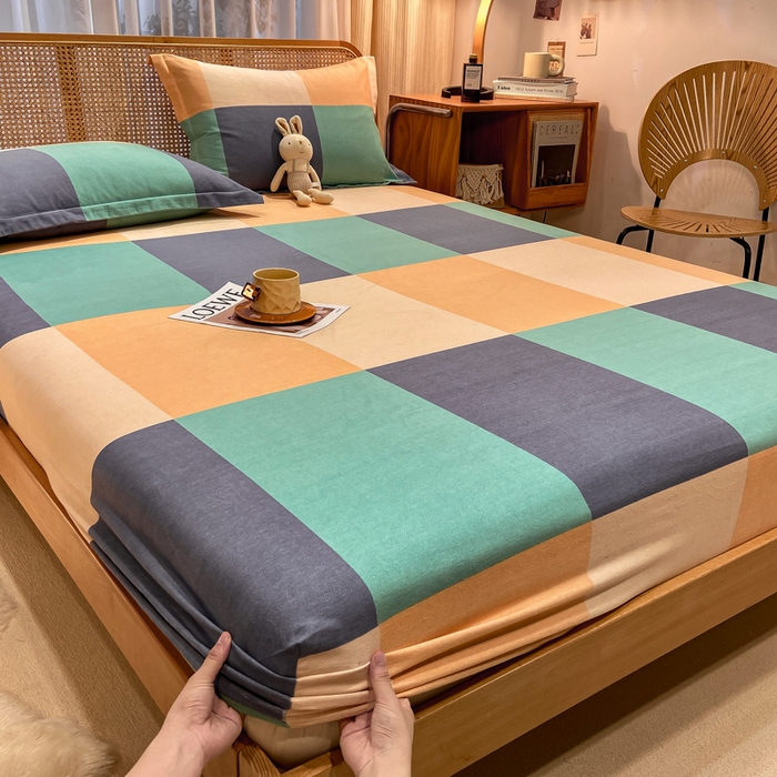 91家纺网 家纺一手货源 找家纺 丝芙妮家居（原乐视家纺） 2024新款全棉磨毛单品床笠 洛卡迪