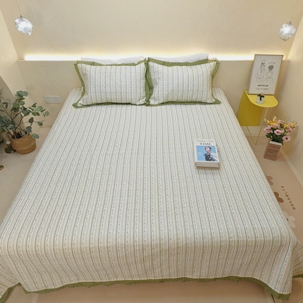 91家纺网 家纺一手货源 找家纺 （总）有货 2023秋冬新品韩式13372全棉棉花床盖三件套