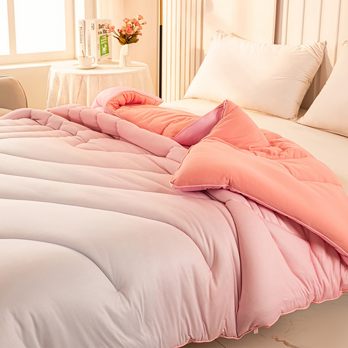 91家纺网 家纺一手货源 找家纺 佳居缘 2023新款A类晚霞发热纤维被 月影铃兰