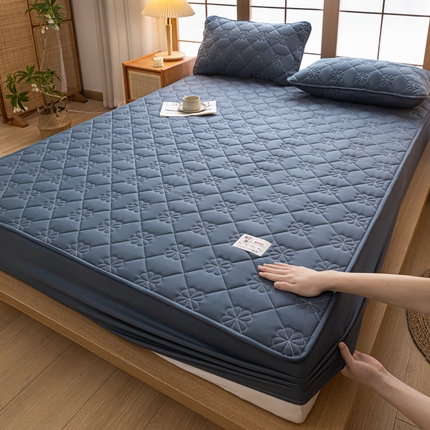 91家纺网 家纺一手货源 找家纺 （总）米粒家纺 2023新款A类大豆纤维夹棉床笠系列