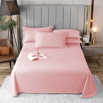 202413372全棉新疆长绒棉纯色床单枕套系列 粉色