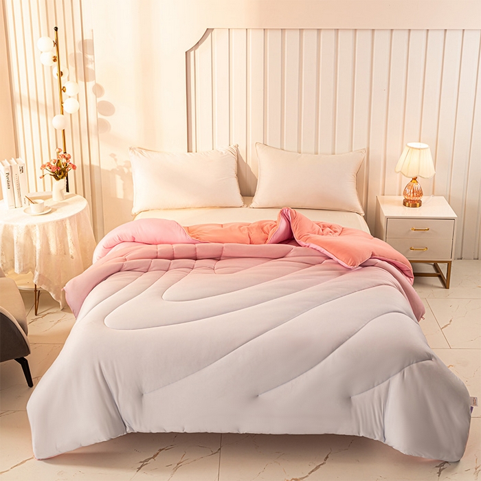 91家纺网 家纺一手货源 找家纺 佳居缘 2023新款A类晚霞发热纤维被 月影铃兰