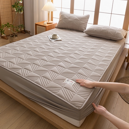 91家纺网 家纺一手货源 找家纺 （总）米粒家纺 2023新款A类大豆纤维夹棉床笠系列