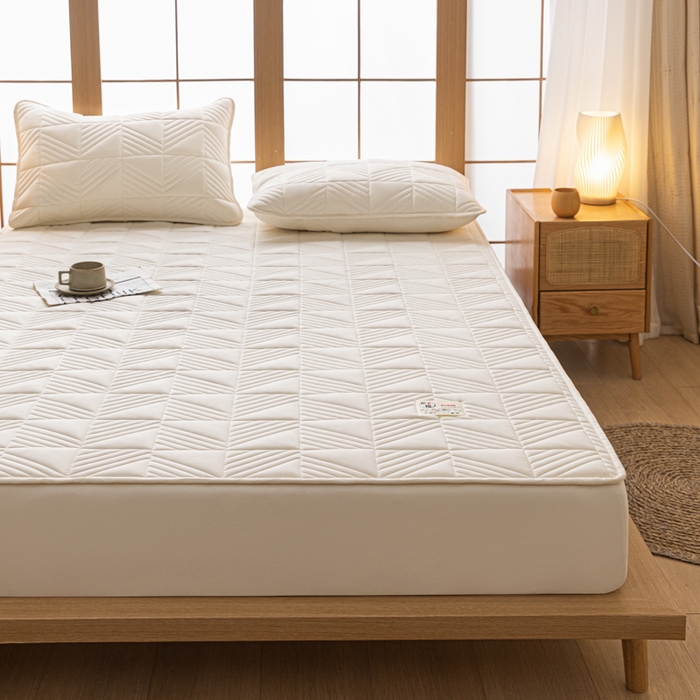 91家纺网 家纺一手货源 找家纺 （总）米粒家纺 2023新款A类大豆纤维夹棉床笠系列