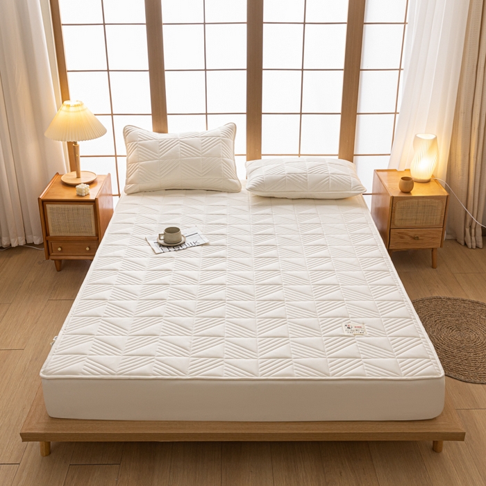 91家纺网 家纺一手货源 找家纺 （总）米粒家纺 2023新款A类大豆纤维夹棉床笠系列