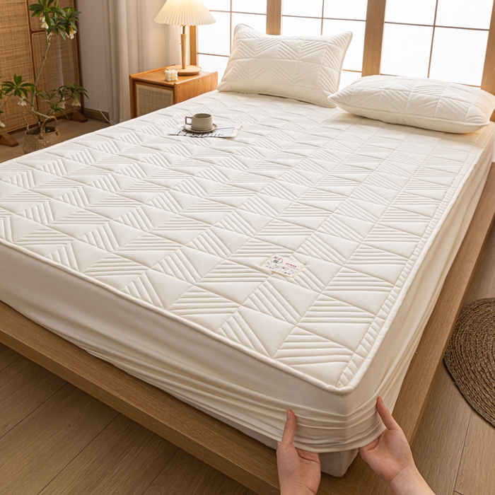 91家纺网 家纺一手货源 找家纺 （总）米粒家纺 2023新款A类大豆纤维夹棉床笠系列