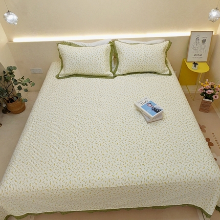 有货 2023秋冬新品韩式13372全棉棉花床盖三件套 床盖-薇妮