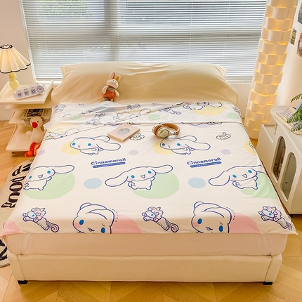 91家纺网 家纺一手货源 找家纺 Mr.pig猪先生2023新款三丽鸥全棉水洗棉旅行隔脏睡袋 圆点玉桂狗