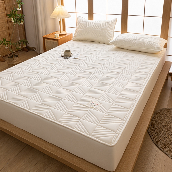 91家纺网 家纺一手货源 找家纺 （总）米粒家纺 2023新款A类大豆纤维夹棉床笠系列