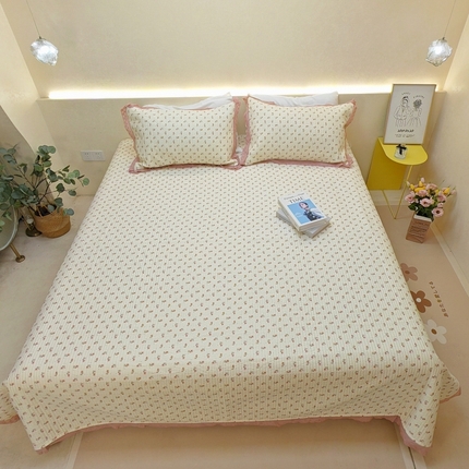 91家纺网 家纺一手货源 找家纺 （总）有货 2023秋冬新品韩式13372全棉棉花床盖三件套