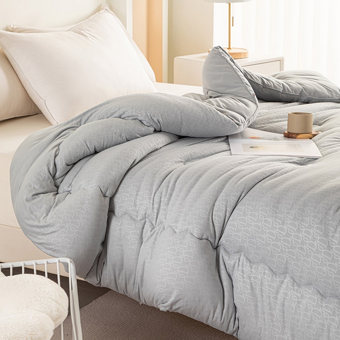 91家纺网 家纺一手货源 找家纺 佳居缘 2023新款火山绒大豆被 岩石灰