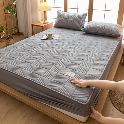 91家纺网 家纺一手货源 找家纺 （总）米粒家纺 2023新款A类大豆纤维夹棉床笠系列