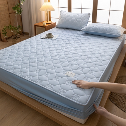 91家纺网 家纺一手货源 找家纺 （总）米粒家纺 2023新款A类大豆纤维夹棉床笠系列