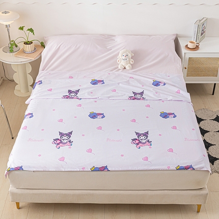 91家纺网 家纺一手货源 找家纺 Mr.pig猪先生2023新款三丽鸥全棉水洗棉旅行隔脏睡袋 圆点玉桂狗