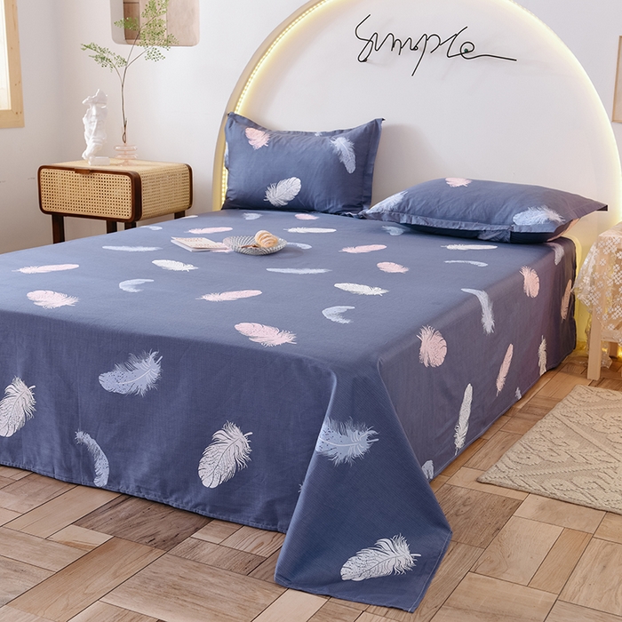 91家纺网 家纺一手货源 找家纺 八十八家纺2025新款全棉12868系列四件套单品床单雨叶梦