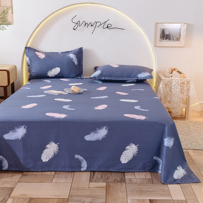 91家纺网 家纺一手货源 找家纺 八十八家纺2025新款全棉12868系列四件套单品床单雨叶梦