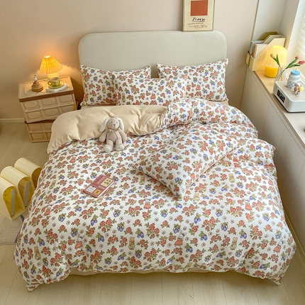 91家纺网 家纺一手货源 找家纺 （总）沐辰 2023新款牛奶绒印花四件套