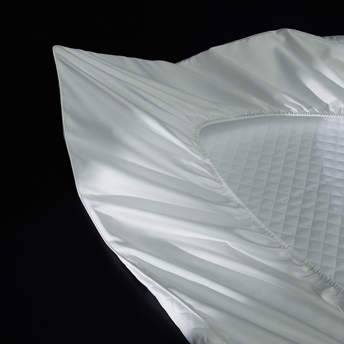 91家纺网 家纺一手货源 找家纺 缔缦 2023新款定织新布种S120系列夹棉床笠 贵族白