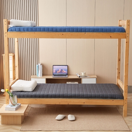 91家纺网 家纺一手货源 找家纺 暖季家纺 2025新款无印风棉花款学生床垫 深灰